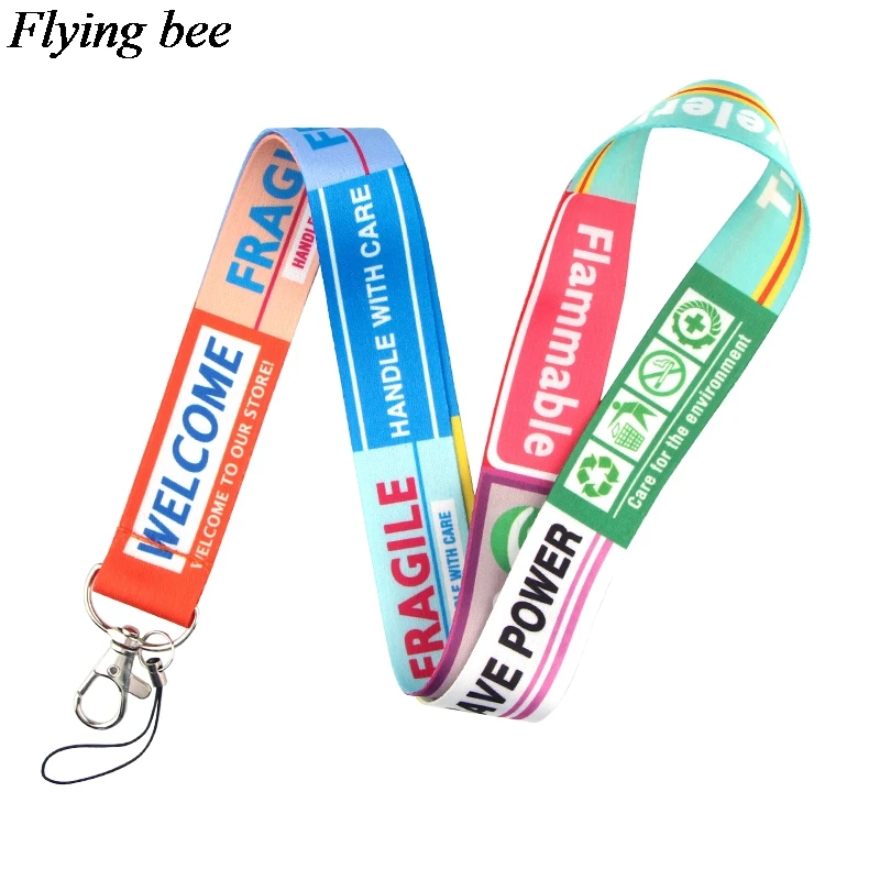 Flyingbee Предупреждение знаки брелок для мобильного телефона с изображением