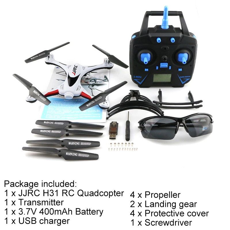 JJRC H31 2,4G 6Axis RC Дрон Водонепроницаемый Анти-крушение RC Квадрокоптер с безголовым режимом светодиодный возврат одним ключом белый/зеленый VS JJRC H37
