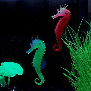 

Glowing Luminous Effect Sea Horse Hippocampus Aquarium Artificial Fish Tank Ornament