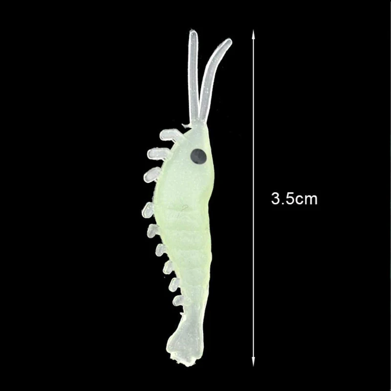 50x Saltwater Sea Fishing Silicone Simulation Shrimp Lures Tackle Bait Prawn