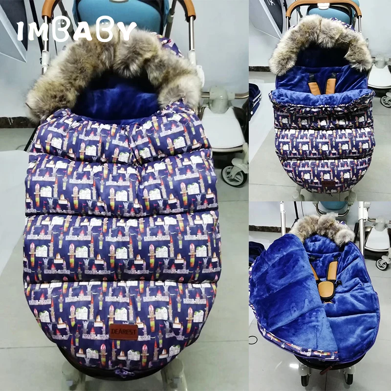 IMBABY/детский спальный конверт для малышей, аксессуары для коляски, муфта для ног, спальный мешок, хлопковые детские зимние спальные мешки для детской коляски
