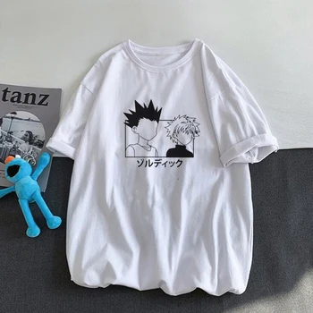 

Janpanese Anime Hunter X Hunter T Shirt Men Summer Graphic Tees Unisex Killua Zoldyck Gon Printed T-shirt Summer Tops