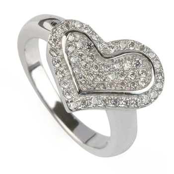 

Fleure Esme Luxury Wedding rings Jewelry for women dropshipping Clearance White Cubic Zirconia Rhodium Plated R3160 size 6 7 8 9