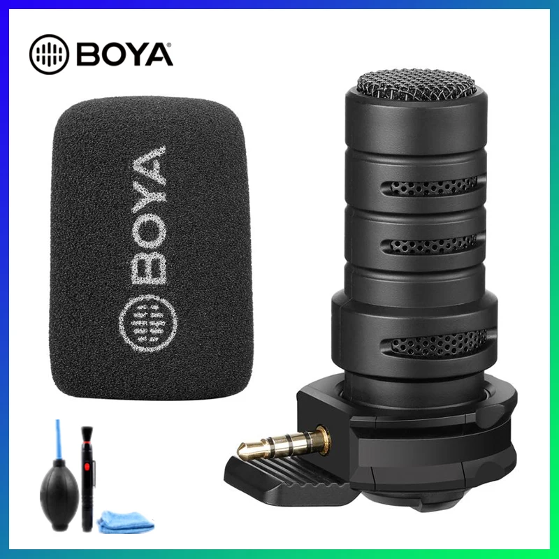 BOYA BY-A7H конденсаторный микрофон для видеозаписи с интерфейсом 3 5 мм iPhone Samsung Huawei IGTV