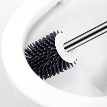 

Toilet Brush Rubber Head Holder Cleaning Brush For Toilet Wall Hanging Household Floor Cleaning Bathroom Accessories