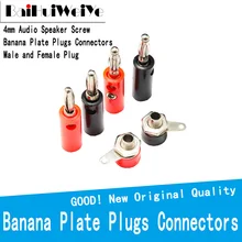 Lot de 20 vis pour haut parleur Audio, fiche banane, connecteurs, 4mm, noir, rouge, banane, connecteur mâle et femelle, adaptateur de bricolage