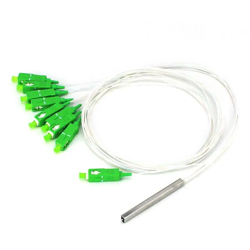 10 шт./лот 1X2 1X4 1X8 1X16 1X32 PLC SC/APC SM 0 9 мм G657A1 ПВХ 1 м FTTH волоконно-оптический сплиттер |