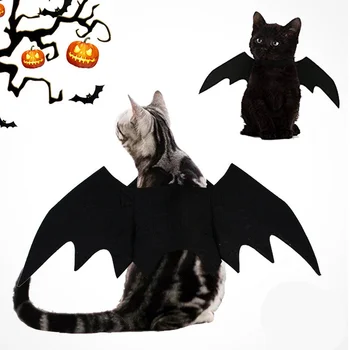 

Halloween Cat Costume Small Size Pet Dog Cats Bat Wing Cute Halloween Black Felt Wings Hallowen Pet Clothes Decorations