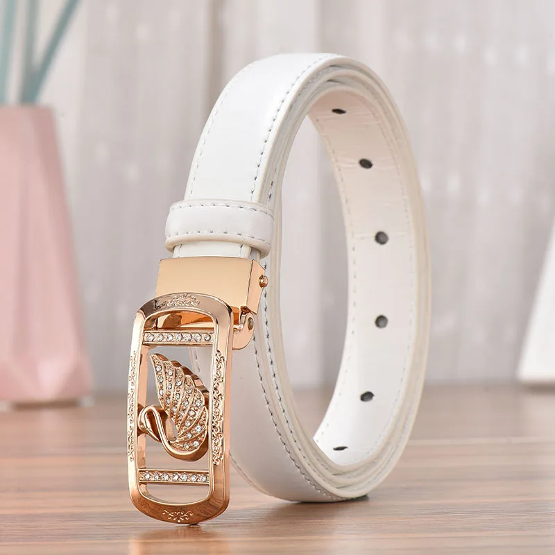 

Smooth Buckle Genuine Leather Belt Luxury Designer Women Belts Quality Ladies Brand Women's Belt for Dress Strap Female Jeans
