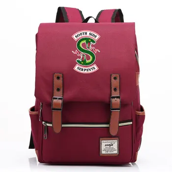 

2019 TV Series Riverdale South Side Serpents Buckle Children School bag Teenagers Student Schoolbags Women Bagpack Men Backpack