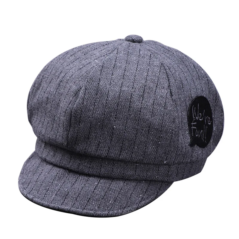 Fashion Baby Boy Hat Cotton Striped Baby Cap Kids Hat for Girls Boys Vintage Newsboy Baby Hat 1PC
