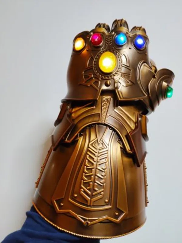 HCMY Thanos Infinity Gauntlet полностью металлический 1:1 носимый Косплей статуя светодиодный