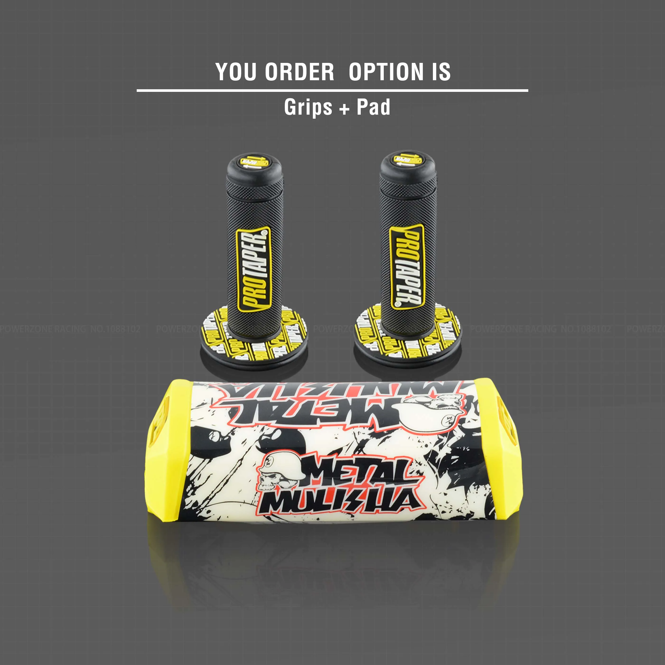 Gold Pad Grip Руль для Pro Taper Pack Bar 1-1/" Классическая дверная ручка барные Колодки Ручки Pit Pro Racing Dirt Pit Bike мотоцикл с адаптер cnc - Цвет: Gold Pad Grip