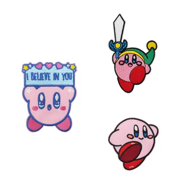 

Kirby video games Embroidered Sew On Iron On Blue Patch Badge Fabric Transfer