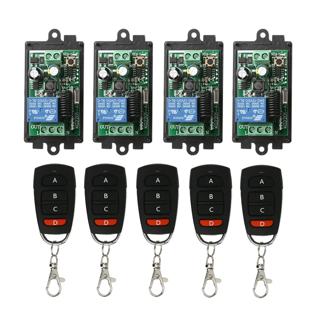 

AC 85V 110V 220V 433Mhz Universal Wireless Remote Control Switch 1CH Relay Receiver Module for RF 433 Mhz Remote Controls