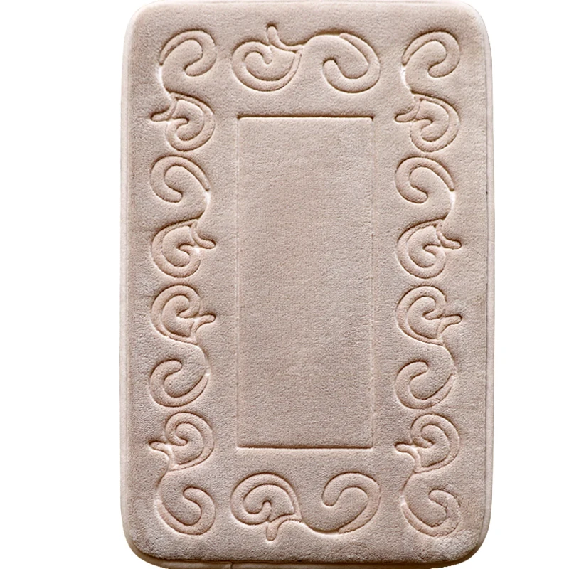 

Bathroom Anti Slip Carpet European Style Slow Rebound Sponge Pad Bathroom Toilet Cushion Absorbent Doormat Memory Foam Bath Mat