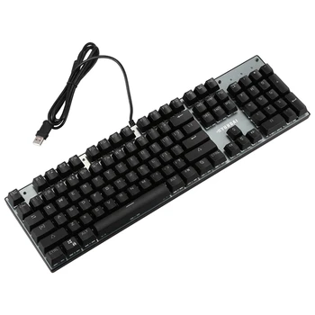 

USB Wired Mechanical Gaming Keyboard Green Axis Switch Backlight Keyboard104 Keycaps for Game