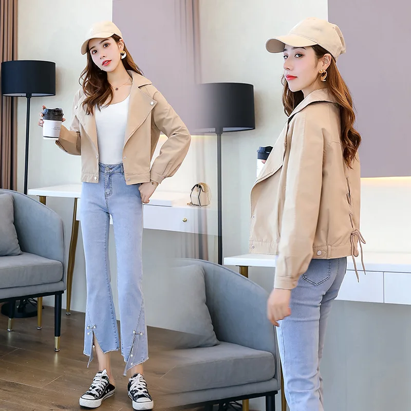

Short Jacket Women's 2019 Early Autumn New Style Loose-Fit WOMEN'S Dress Korean-style Versatile Women's on Clothes INS Graceful