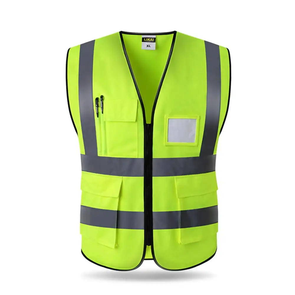 

Vest Yellow Orange Blue Green Color Reflective Fluorescent Outdoor Safety Clothing Running Ventilate Safe High Visibility