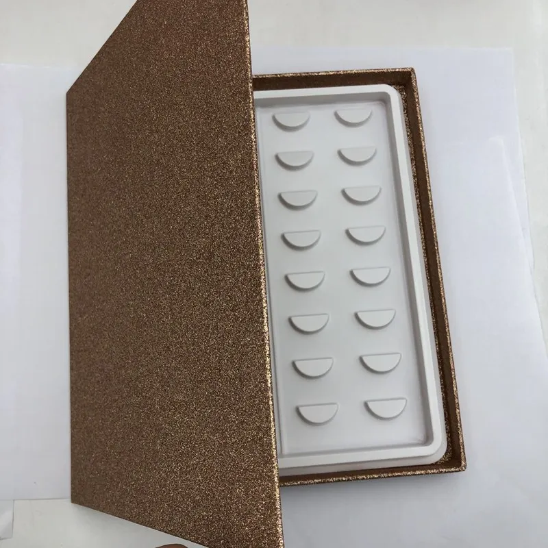 2 pcs rose gold book Mikiwi Заказная упаковка блестящая бумага магнитная ресница книга с лотком ресницы, фирменная торговая марка логотип упаковочная коробка пустой чехол - Цвет: 2 pcs rose gold book