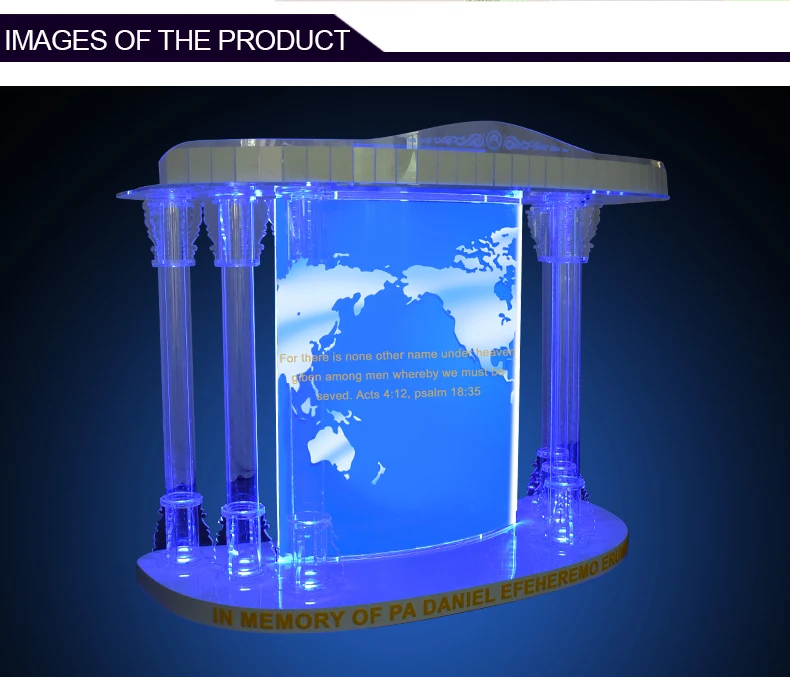 Современный внешний вид и коммерческая мебель общего использования плексиглас подиум для церкви