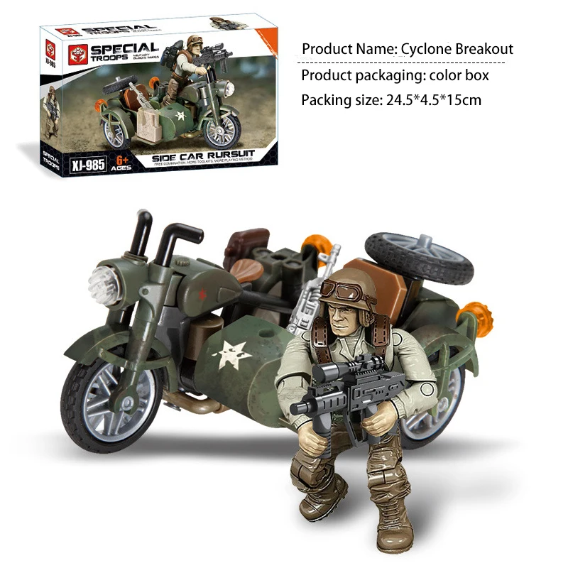 

Legoing Military Sets Cyclone Breakout Motorcycles And Warriors Model Building Blocks Toys Kit Compatible Legoings Army Soldiers