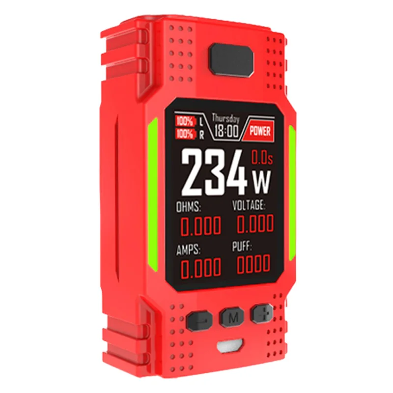 Red Hugo Vapor электронная сигарета Ranger Gt234 Tc Box Mod 234 Вт 2,0 дюймов Ips экран контроль температуры обновляемая прошивка для Hu - Цвет: Red