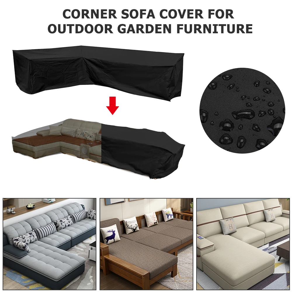 L Shape Garden Furniture Cushion Storage Bag Outdoor Waterproof Patio Dust Resistant Corner Sofa Couch Protective Cover Set All Purpose Covers Aliexpress
