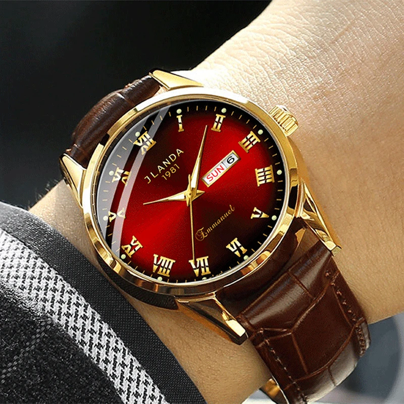 Mens Watches Top Luxury Brand Luminous Waterproof Sport Watch Quartz Military Leather Strap Watch Gift Relogio Masculino 6622 titanium quartz watch