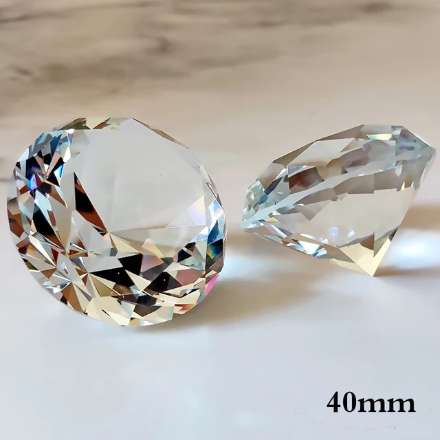 40 Mm -Es Kristály Gyémánt Alakú Papírsúlyú Dekoratív Üveg Drágakövek Díszes Esküvői Ajándékok Emlékezetek