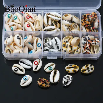 

1 box of 10-20mm painted natural shell set in bulk, for handmade fashion home decoration Diy charm necklace bracelet beaded acce