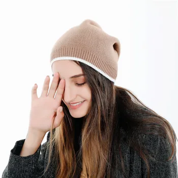 

New European and American Fashion Pure Wool Headgear Student Flanging Hat Female