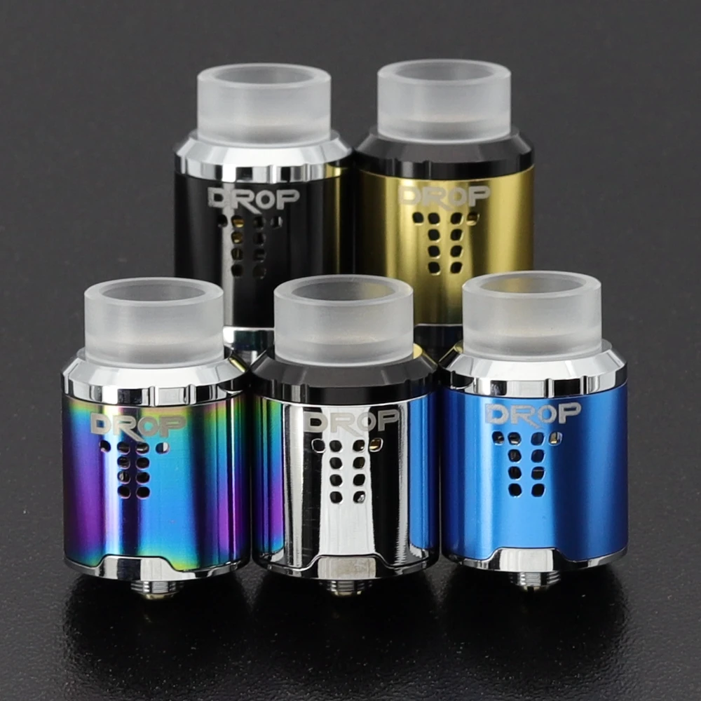 VapSea DROP RDA rservoir Vape reconstructible dgoulinant atomiseur 24mm avec 4 grands trous de poteau pour un remplacement facile de la bobine BF broche RDA VapSea DROP RDA rservoir Vape reconstructible dgoulinant atomiseur 24mm avec 4 grands trous de poteau pour un remplacement facile de la bobine BF broche RDA