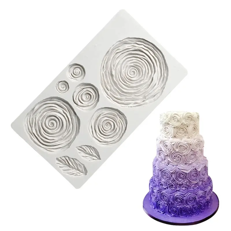 

Rose Flower Silicone Mold Fondant Sugarcraft Mould Cake Chocolate Decorating Tool DIY Bakeware Decoration