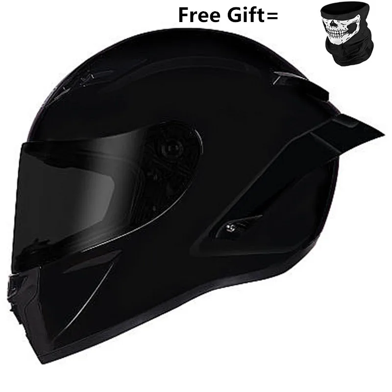 

Full Face Motorcycle Helmet Motocross Racing With Rainbow Visor Helmet Casco De Moto Capacete Dot Approved Kask Matte Black