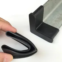 Cubierta de goma en forma de L, tapa de extremo de hierro de ángulo triangular, calcetines antiarañazos, estante, mesa, silla, almohadilla para patas, Protector de suelo, decoración