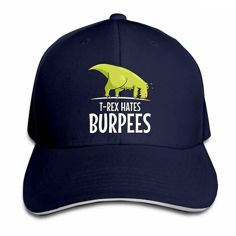 T-Rex Hate Burpees, забавная бейсбольная кепка с динозавром для тренажерного зала, мужская и женская бейсболка, модная Регулируемая Кепка - Цвет: 2-Navy