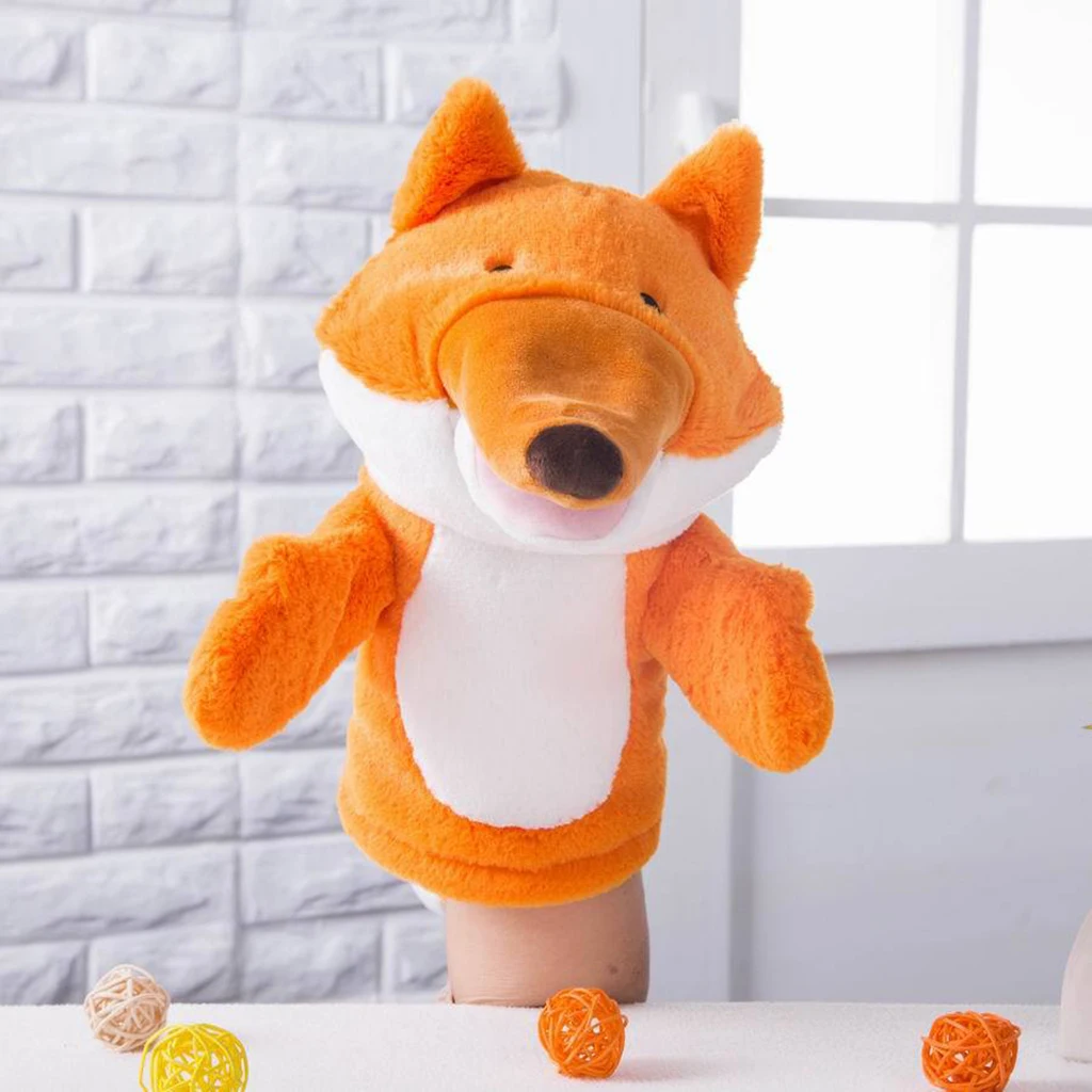 Cartoon Animal Hand Puppet Plush Cute Fox Hand Puppet Glove Child Early Education Toys Gift
