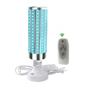 

Newest 60W UV Germicidal light LED UVC Light Bulb Room E27 Lamp Remote Control timing Killing 99% Air Mite 110V 220V
