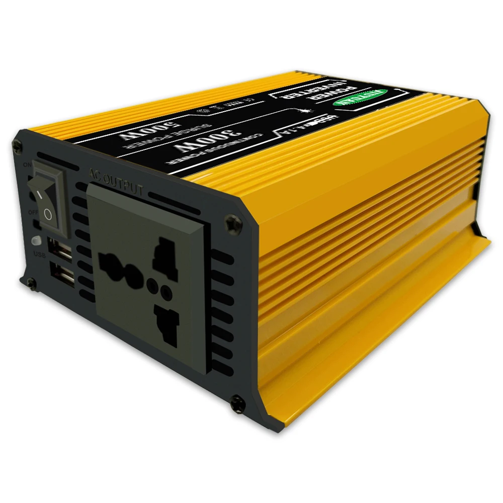 Модифицированный синусоидальный инвертор Dc 12V в Ac 220V преобразователь автомобильный инвертор зарядного устройства с 2.1A двойной батарея для usb-порта зажимы
