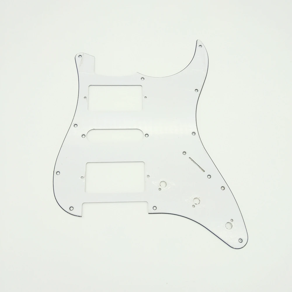 Электрогитара Pickguard 3 слоя 11 Отверстие SSS SSH и HSH Совместимость для ST стиль современные запасные части для гитары черный или белый - Цвет: HSH White 3 Ply