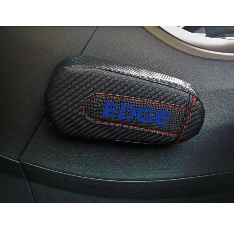 Для Ford Edge, 1 шт., углеродное волокно, кожа, авто подушка для ног, наколенник, Автомобильный Дверной рычаг, накладка на руку, автомобильные аксессуары, защита для автомобиля