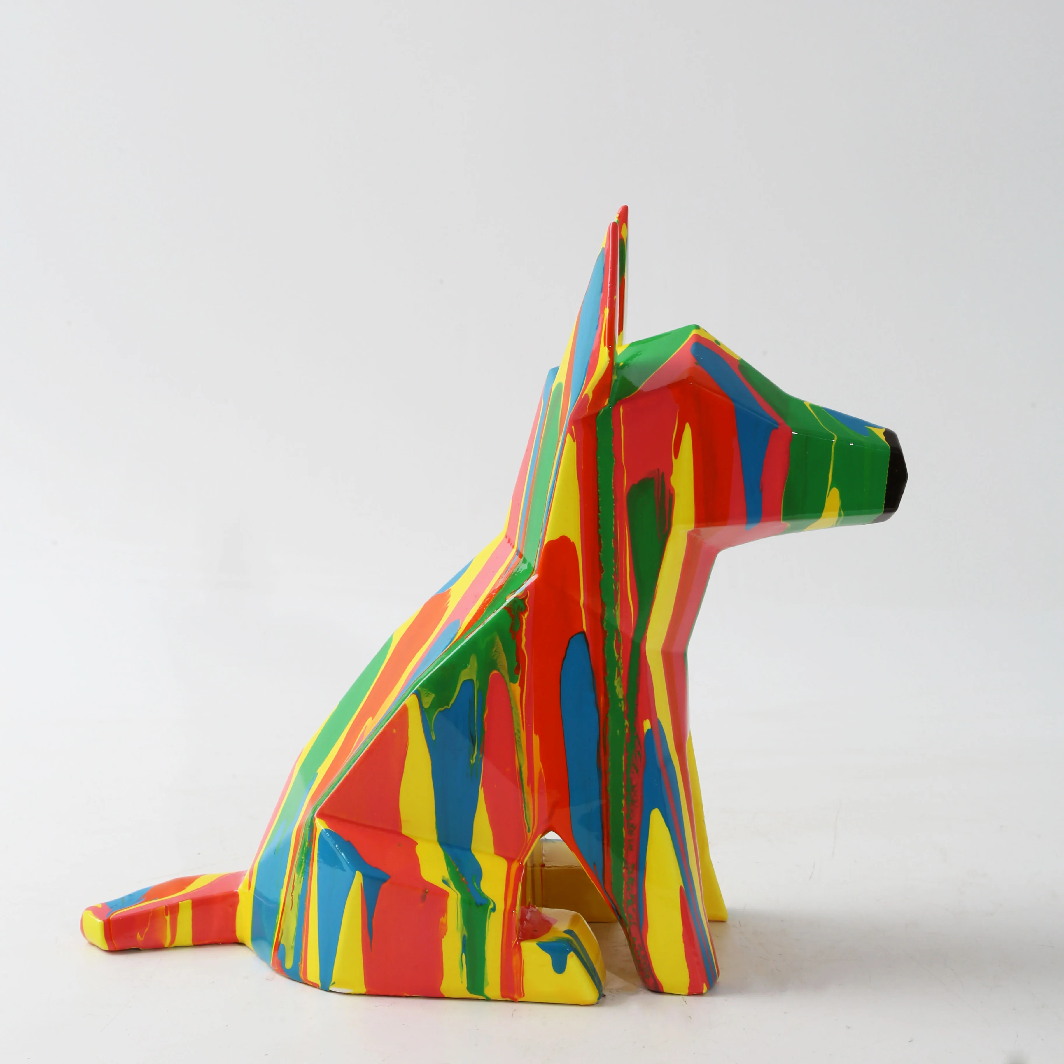 

Nordic Art Graffiti Bulldog Dog Painting Creative Resin Crafts Home Decoration Wine Cabinet Office Decor Resin Crafts Gift
