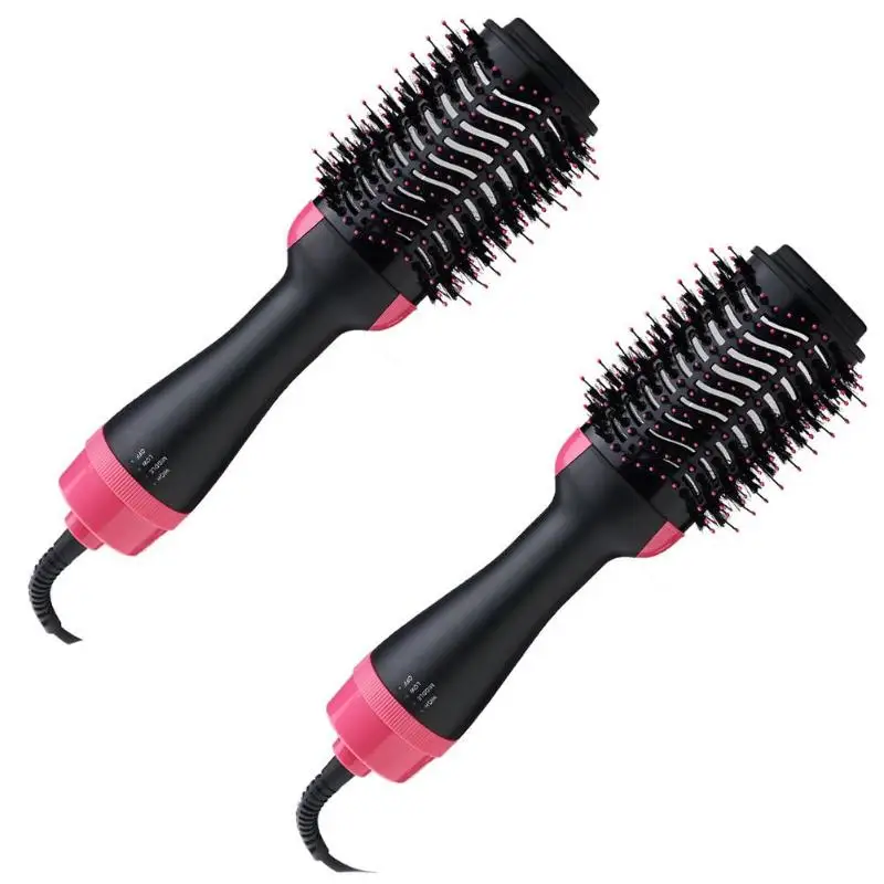 

1000W Anti-static Hair Hot Brush Roll-Straight Dual-purpose Anti-scalding 4 in 1 Multi-functional Hot Air Comb Hair Styling Tool