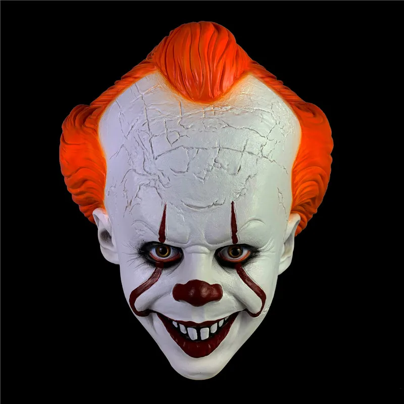 Цвет: желтый Stephen King's It: маска пеннивайза Джокер, клоун Косплей Хэллоуин латексный Полнолицевой Карнавальная маска для взрослых - Цвет: Цвет: желтый