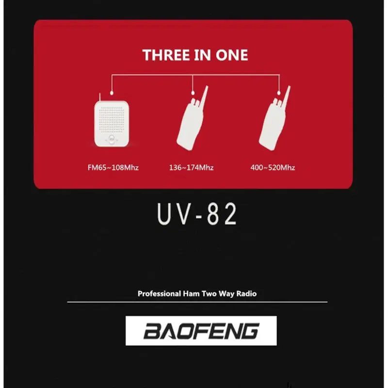 2 шт./компл. Портативный двух-передающая радиоустановка UV 82 Dual PTT радио BaoFeng UV-82 двухдиапазонный двухстороннее радио приемопередатчик+ 771 антенна