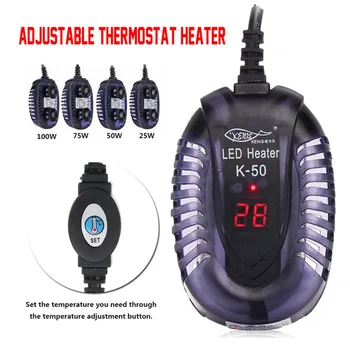 

New 25W/50W/75W/100W Submersible Aquarium Heater Aquarium Fish Tank Heater LED Digital Constant Temperature Power Saving Heater
