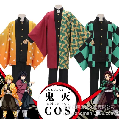 

anime jomp comics Demon Slayer: Kimetsu no Yaiba cosplay Kamado Tanjirou Kamado Nezuko Agatsuma Zenitsu halloween costume wig