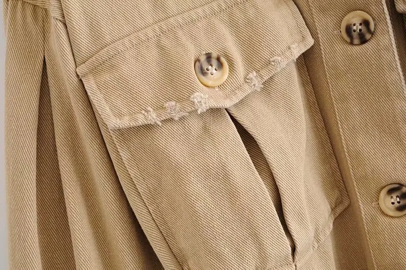 AAZZ75-9463 Европейская и американская мода с поясом карман джинсовая куртка