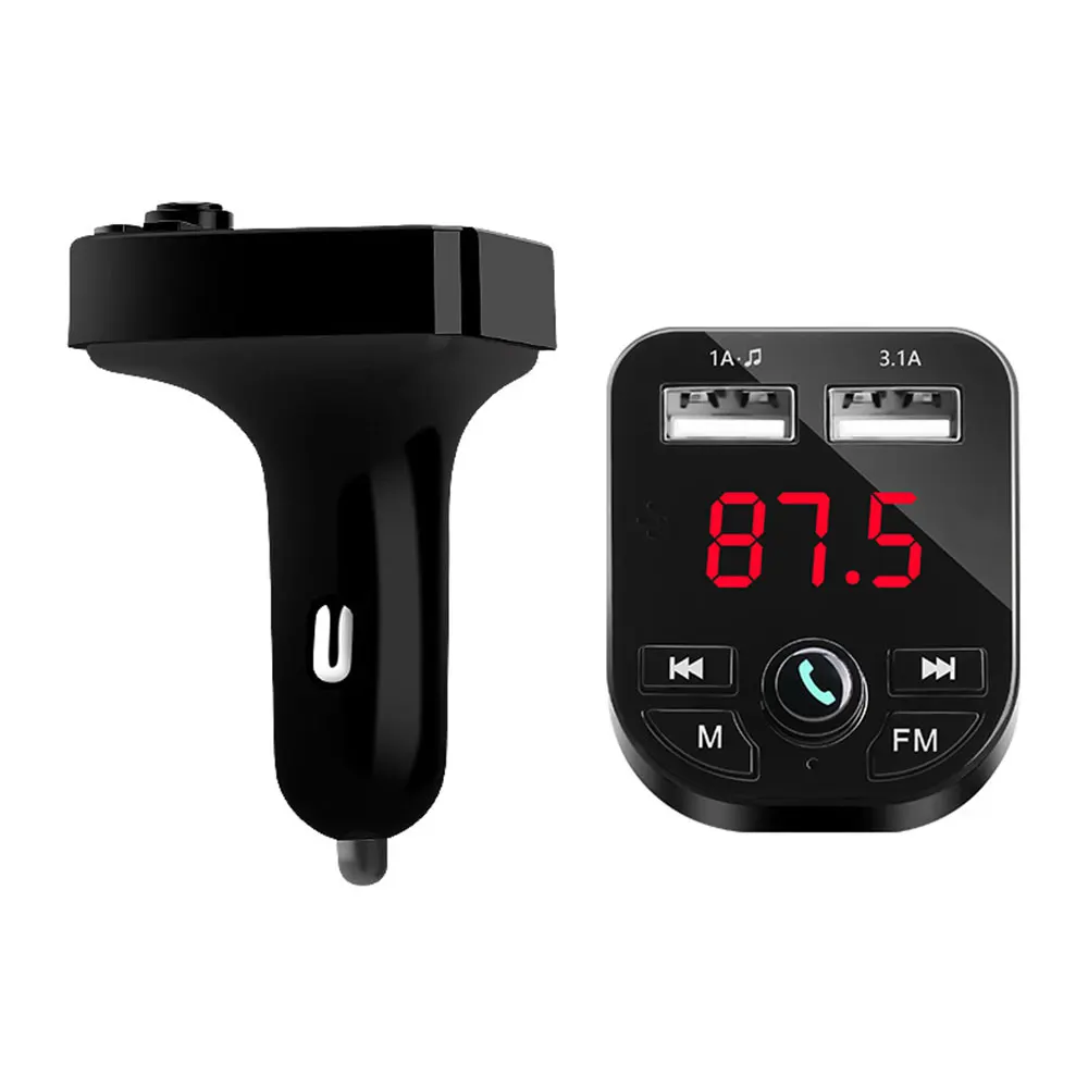 Bluetooth 5,0 MP3 автомобильный fm-передатчик Громкая связь Аудио Поддержка TF карта беспроводная стерео музыка Обнаружение напряжения подавление шума